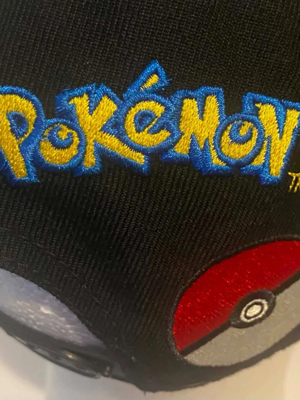 Pokemon Trainer Snapback Cap Black Pikachu Gengar Meowth Embroidered One Size